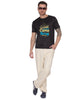 Generic Cotton Graphic T-Shirt, Black, Regular Fit, Short Sleeve, Crew Neck, 'Nothing Great Ever Came That Easy' Print
