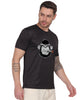 Generic Hooded Figure Graphic T-Shirt, Black Cotton, Short Sleeve, Regular Fit, Military Theme