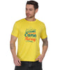 Generic Cotton Graphic T-Shirt, Black, Regular Fit, Short Sleeve, Crew Neck, 'Nothing Great Ever Came That Easy' Print